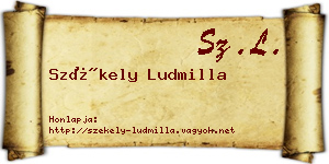 Székely Ludmilla névjegykártya