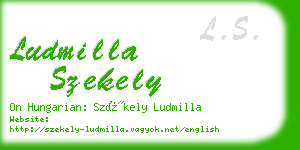 ludmilla szekely business card